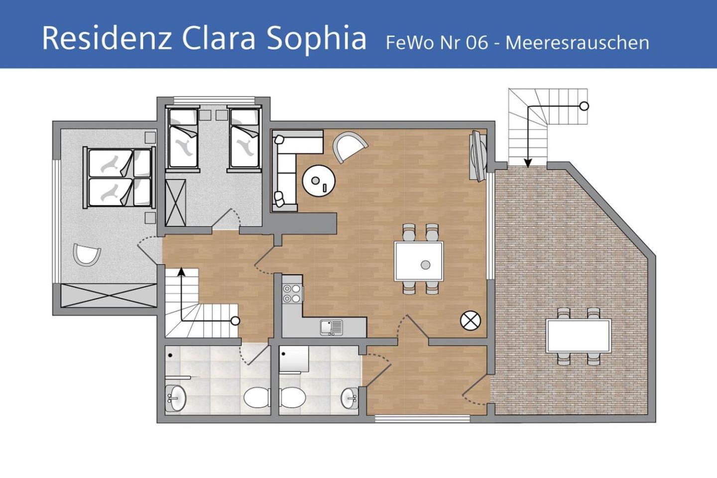 Ferienwohnung Meeresrauschen In Der Residenz Clara Sophia Binz Esterno foto